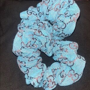 Blue Patterned Scrunchie Set